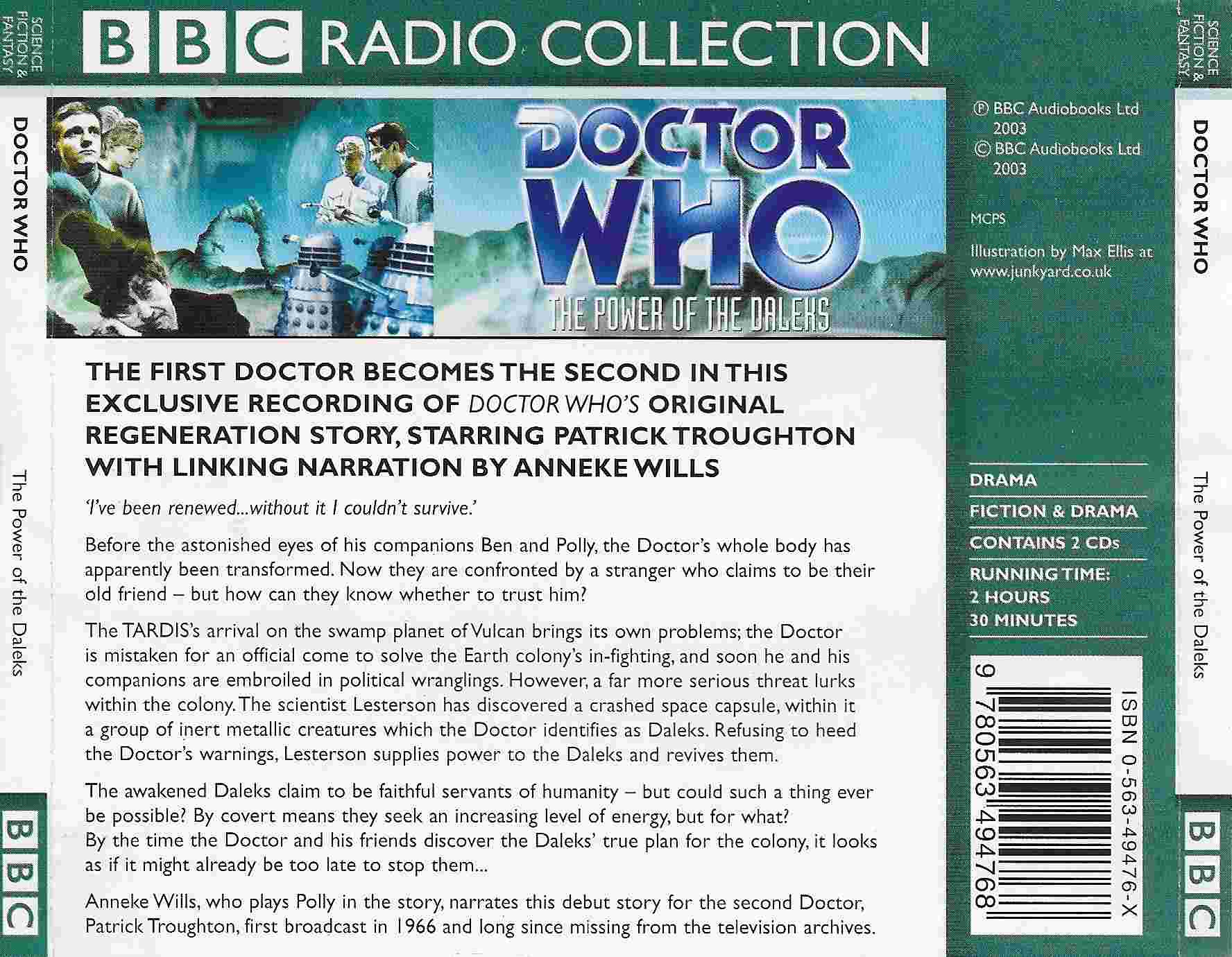 Picture of ISBN 0-563-49476-X1 Doctor Who - The power of the Daleks by artist David Whitaker from the BBC records and Tapes library